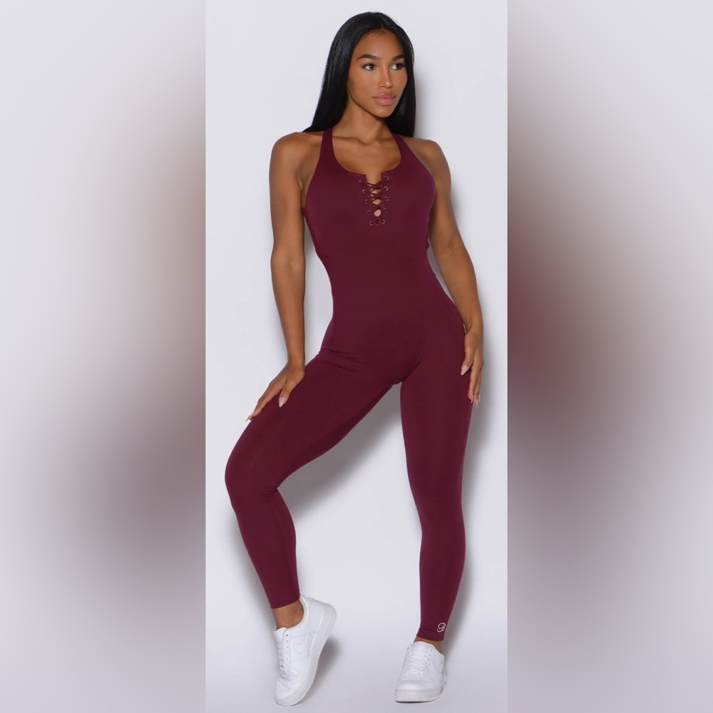 Bombshell Sportswear Laced Bodysuit - Ruby - S